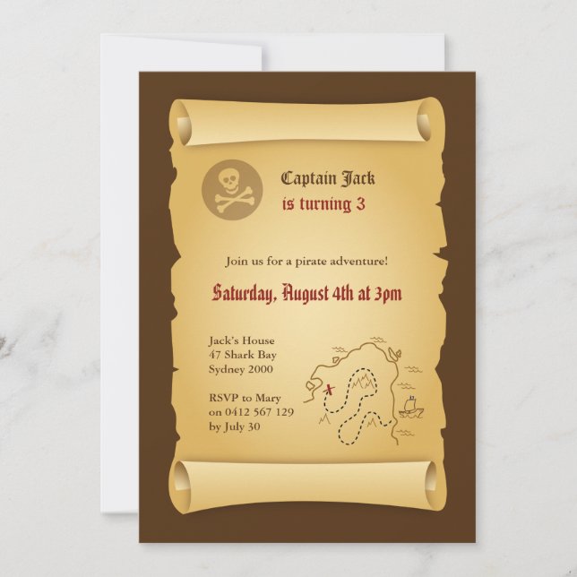 Pirate Party Invitation (Front)