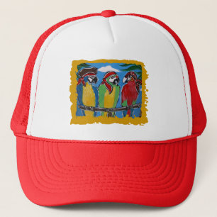 Pirate Party Parrots Trucker Hat