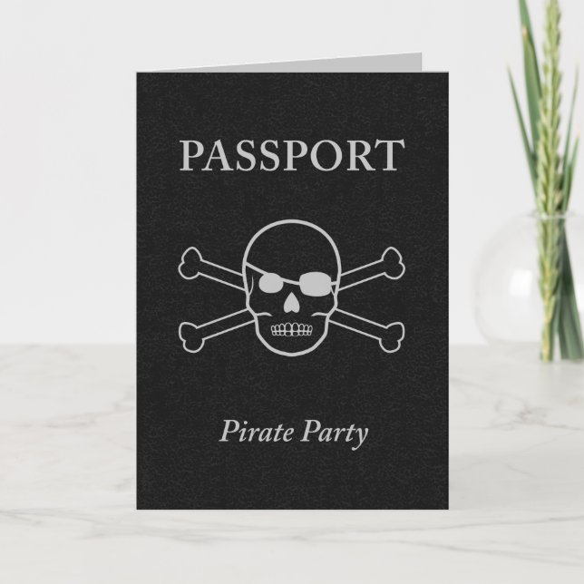 pirate party passport invitation (Front)
