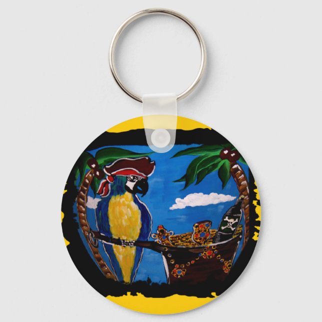 Pirate Party Pet Key Ring (Front)