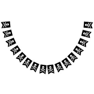 Pirate Party (Skull and Crossbones) (Jolly Roger) Bunting