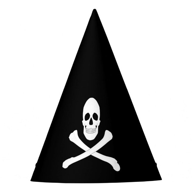 Pirate Party (Skull and Crossbones) (Jolly Roger) Party Hat (Front)