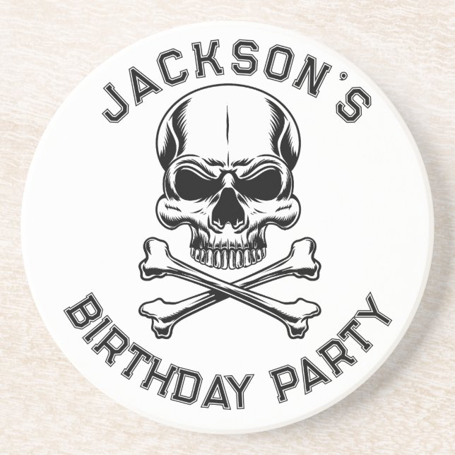 Pirate Party  Skull   Coaster (Front)