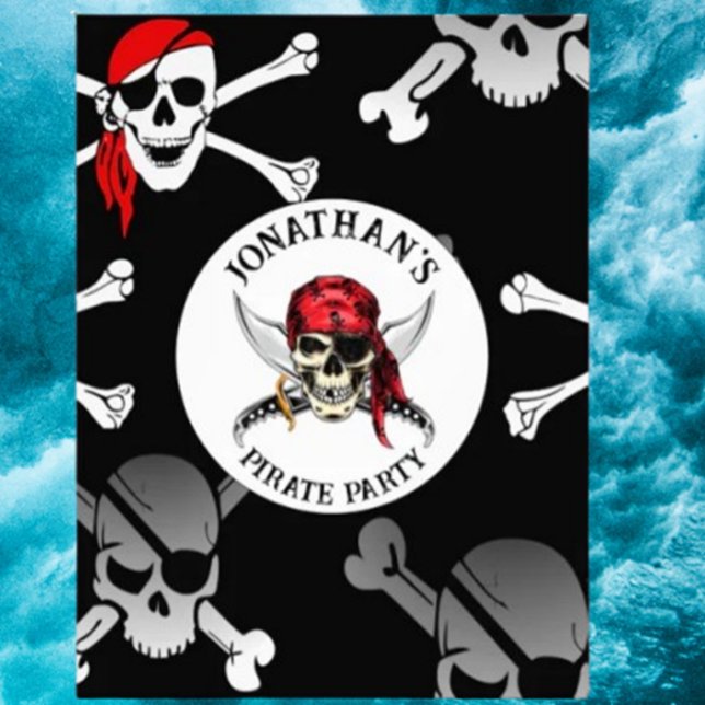PIRATE PARTY SKULLS PHOTO PRINT (Discover the bold PIRATE PARTY SKULLS poster that adds edgy style and fierce spirit to any space. )