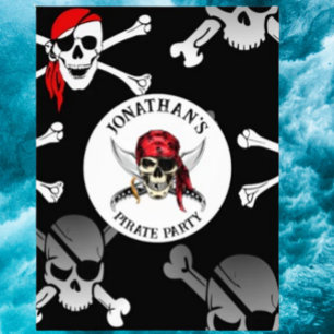 PIRATE PARTY SKULLS Poster