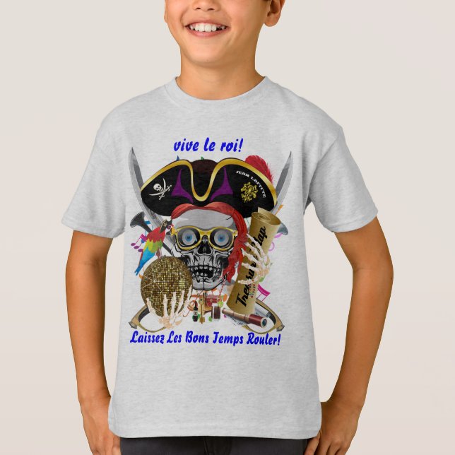 Pirate Party Theme  Mardi Gras Please View Notes T-Shirt (Front)