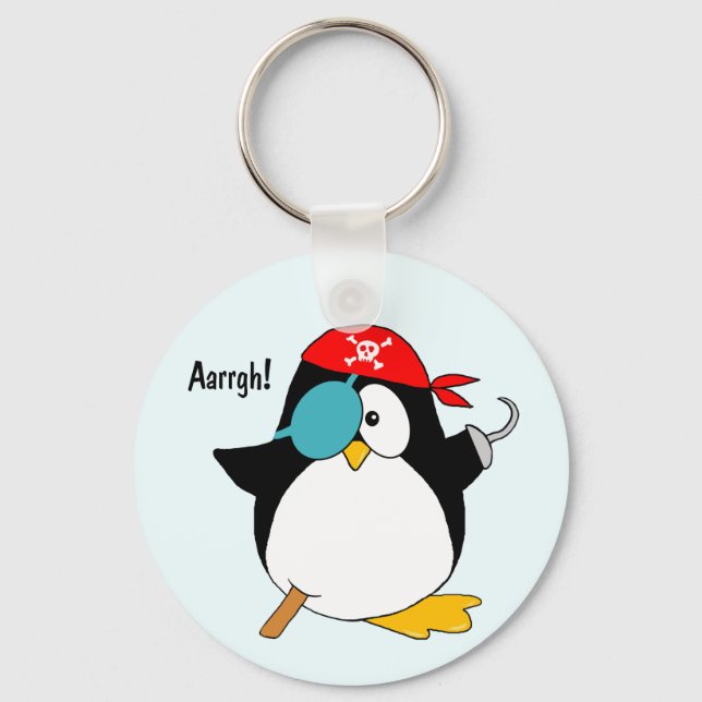 Pirate Penguin Key Ring (Front)