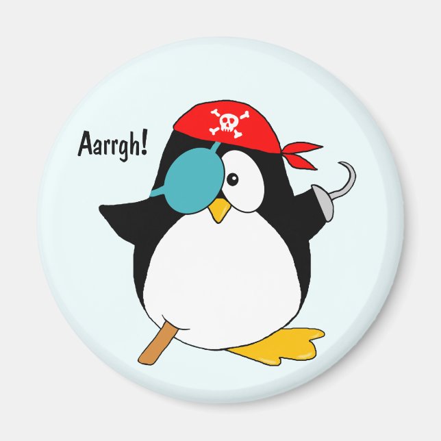 Pirate Penguin Magnet (Front)