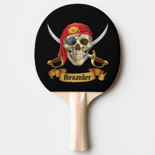 Pirate Personalise Ping Pong Paddle