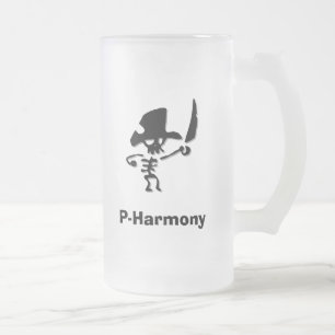 Pirate PHarmony Frosted Glass Beer Mug