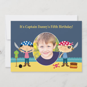 Pirate Photo Birthday Invitation