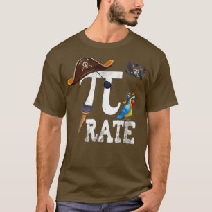 Pirate Pi Day Parrot Lover Math Teacher Geek Mathe T-Shirt