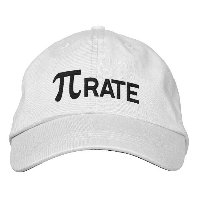 Pirate pi geek humour embroidered hat (Front)