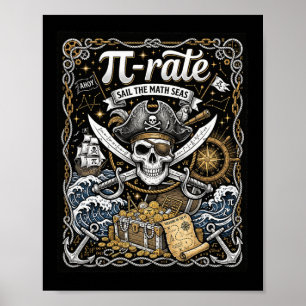 Pirate Pi Rate For Pi Day Math Pirates Teacher Sch Poster