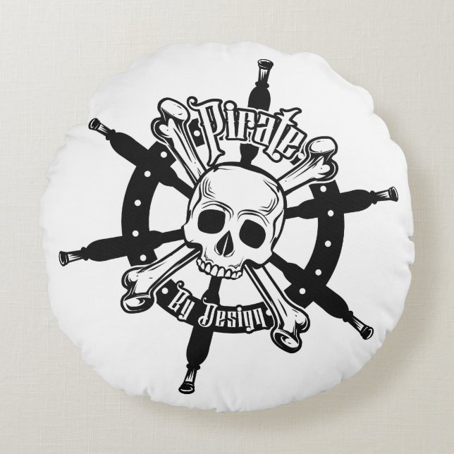 Pirate Pillow Round (Front)