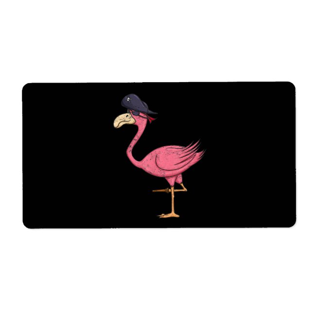 Pirate Pink Flamingo With Eyepatch Halloween (Front)