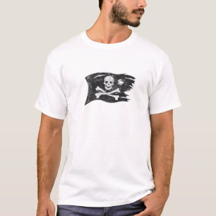 Pirate , Pirate Flag Print Motif Flag T-Shirt