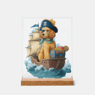 Pirate Poodle � Funny Sea Dog Acrylic Sign