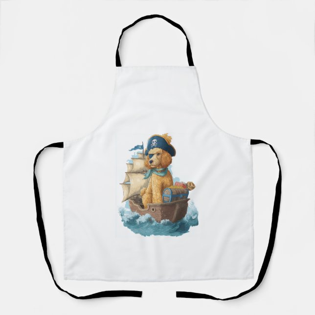 Pirate Poodle � Funny Sea Dog Apron (Front)