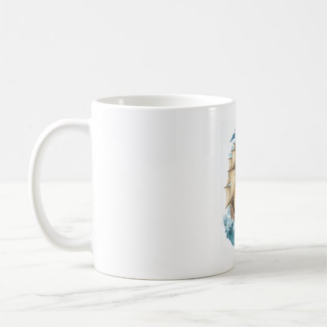 Pirate Poodle � Funny Sea Dog Coffee Mug (Left)