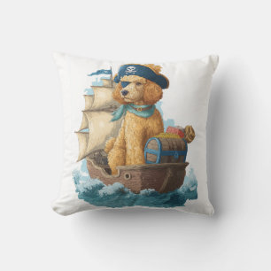 Pirate Poodle � Funny Sea Dog Cushion