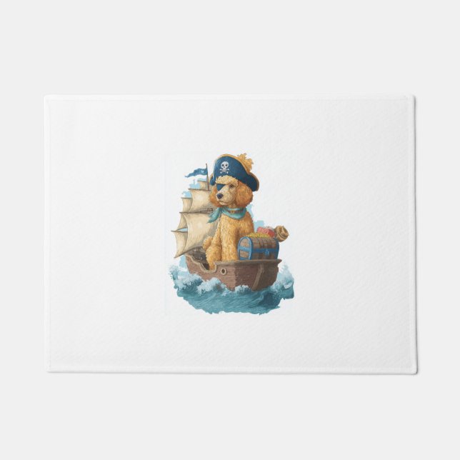 Pirate Poodle � Funny Sea Dog Doormat (Front)
