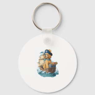 Pirate Poodle � Funny Sea Dog Key Ring