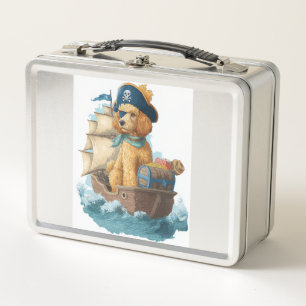 Pirate Poodle � Funny Sea Dog Metal Lunch Box