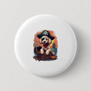 Pirate Poodle Plunder 6 Cm Round Badge