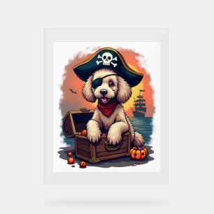 Pirate Poodle Plunder Acrylic Sign