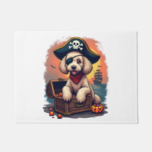 Pirate Poodle Plunder Doormat