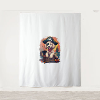 Pirate Poodle Plunder Tapestry