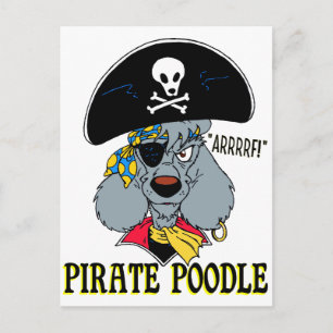 Pirate Poodle Postcard