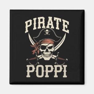 Pirate Poppi Funny Captain Matching Halloween Cost Magnet