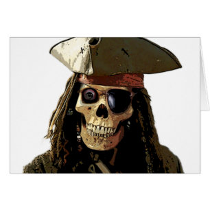 Pirate Posterised skull face