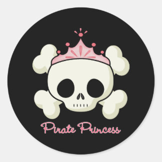 Pirate Princess Classic Round Sticker