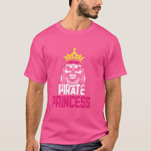 Pirate Princess Pirate Skull Costume Crossbones T-Shirt