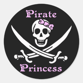 Pirate Princess sticker - sheet of 20