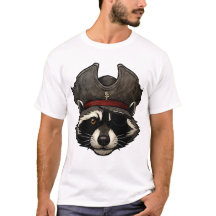 Pirate Racoon Face with Eyepatch