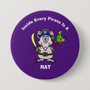 Pirate Rat Button