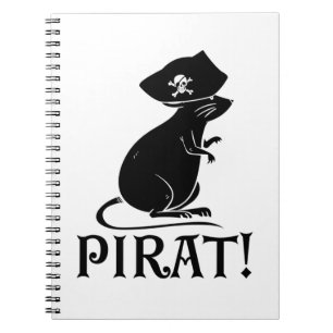 Pirate Rat   Pirate House Rat Rodent Gift Notebook