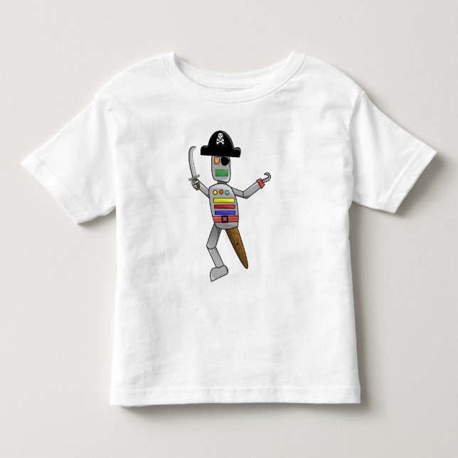Pirate Robot Toddler T-Shirt (Front)