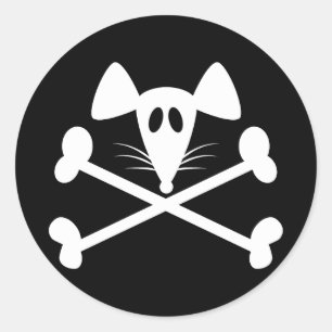 Pirate Rodent  Classic Round Sticker