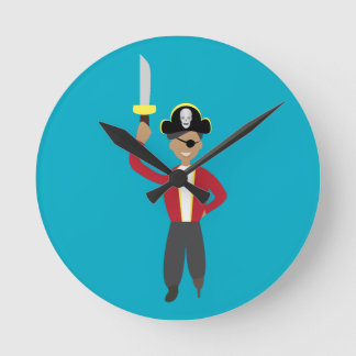 Pirate Round Clock