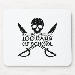 Pirate Sailing Through 100 Days Of School Boys Mouse Mat