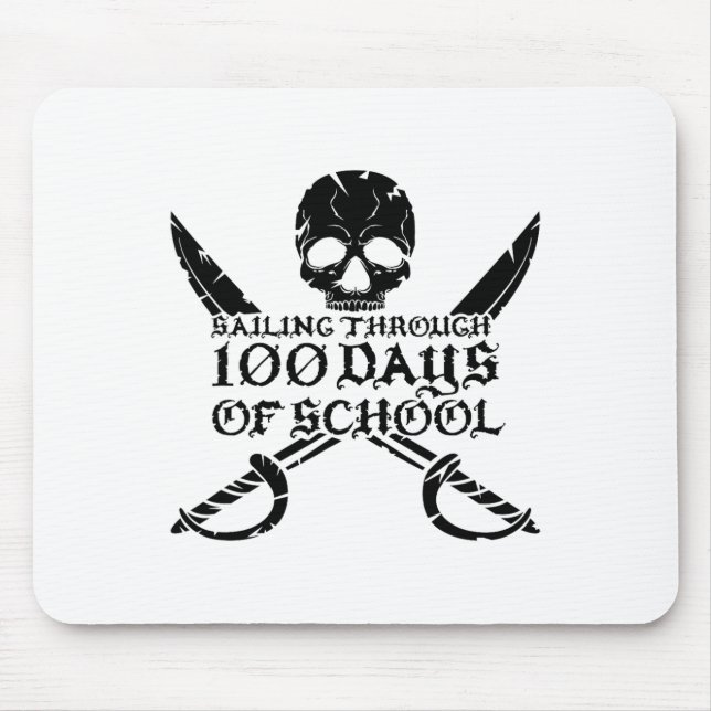 Pirate Sailing Through 100 Days Of School Boys  Mouse Mat (Front)