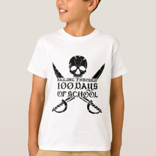 Pirate Sailing Through 100 Days Of School Boys T-Shirt