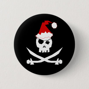 Pirate Santa 6 Cm Round Badge