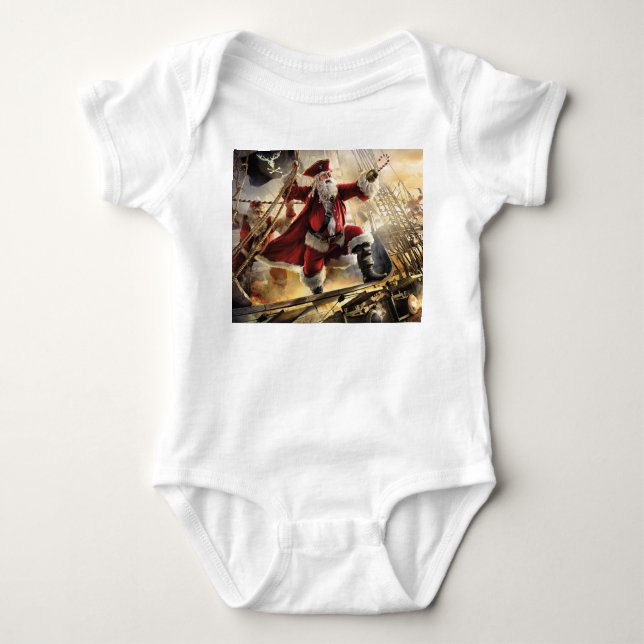 Pirate Santa Baby Bodysuit (Front)