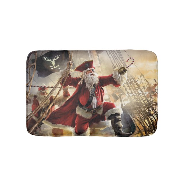 Pirate Santa Bath Mat (Front)
